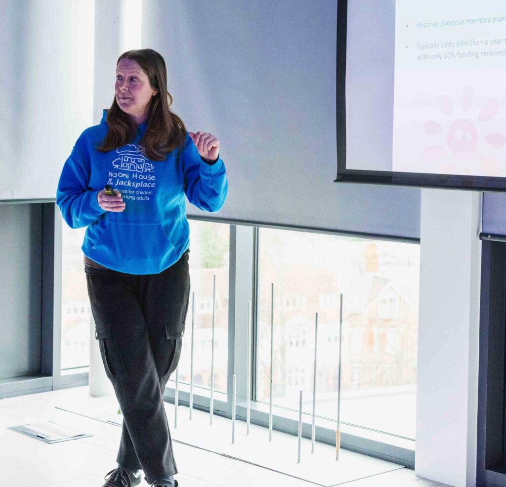 Lynda Crook from the Corporate Partnerships team at Naomi House & Jacksplace